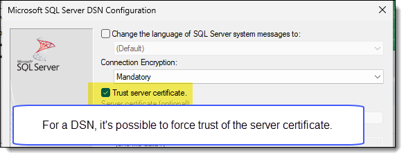 claSqlTrustCert