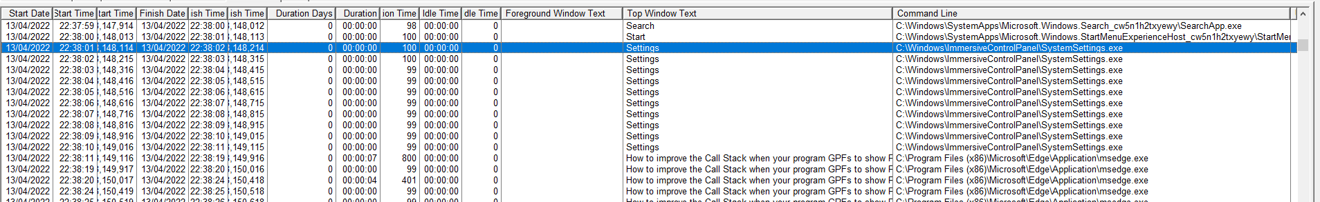 windows settings